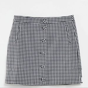 Oasis | black and white gingham mini skirt
